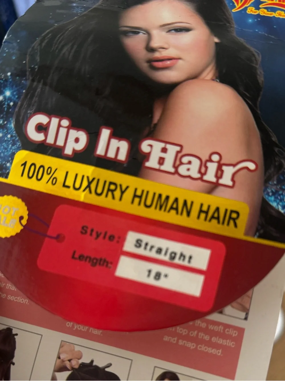 100% Human Hair Clip-In Extensions Black to Burgundy Ombre | Straight